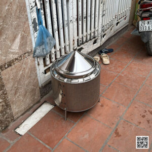 Nắp đậy Inox cho lò đốt mã size nhỏ 7kg