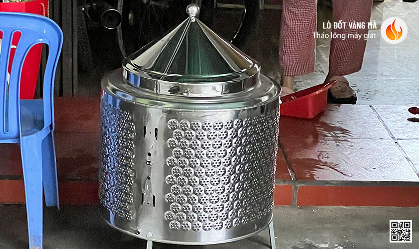 Lò đốt mã cỡ lớn 11kg có nắp đậy giao cho khách hàng tại Văn Khê, Hà Đông